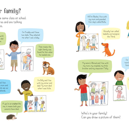 Prima pagina a cartii All About Families