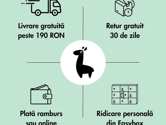 beneficii miniLama pe un fundal verde menta