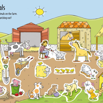 A doua pagina a cartii Big Sticker Book of Animals 