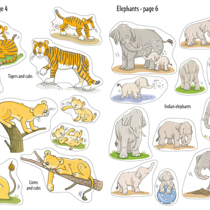 Prima pagina a cartii Big Sticker Book of Animals 