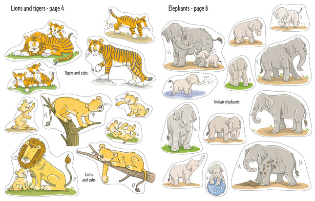 Prima pagina a cartii Big Sticker Book of Animals 