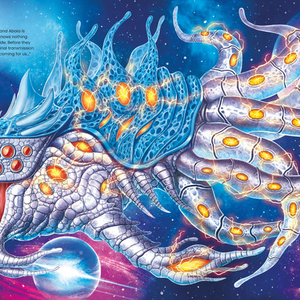 A doua pagina a cartii Build Your Own Aliens and Space Warriors Sticker Book