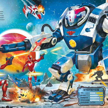 A patra pagina a cartii Build Your Own Aliens and Space Warriors Sticker Book