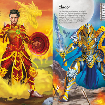 A cincea pagina a cartii Build Your Own Dragons and Fantasy Warriors Sticker Book