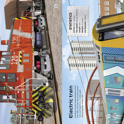 A doua pagina a cartii Build Your Own Trains Sticker Book