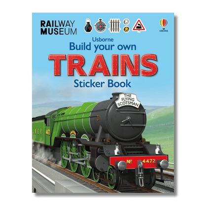 Coperta cartii Build Your Own Trains Sticker Book