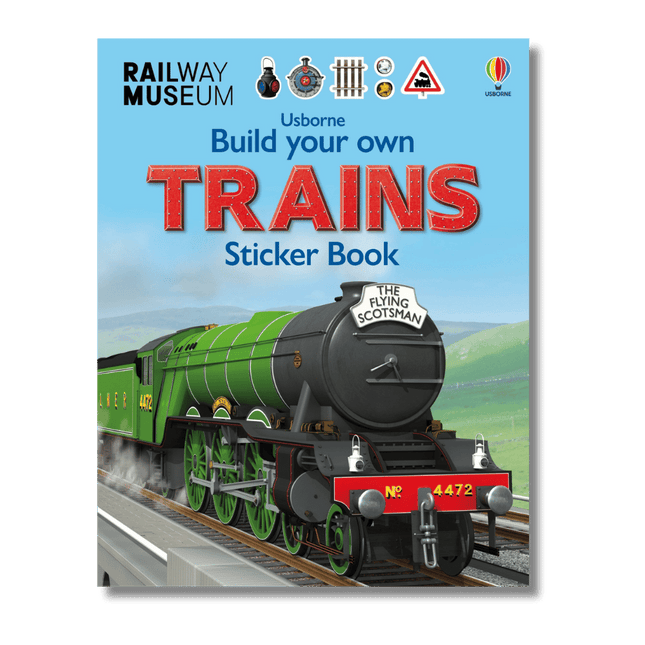 Coperta cartii Build Your Own Trains Sticker Book