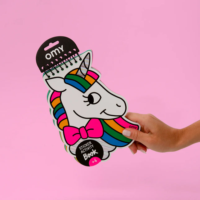 caiet de activitati cu stickere OMY Lily Unicorn - miniLama