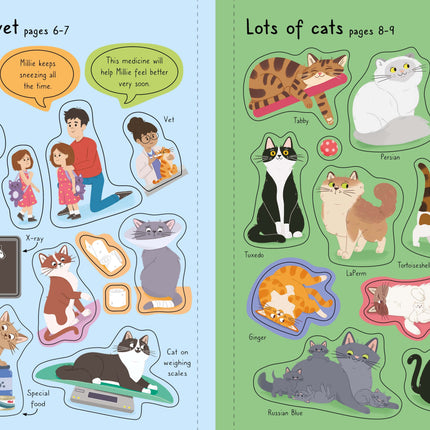 A cincea pagina a cartii Little First Stickers Cats and Kittens