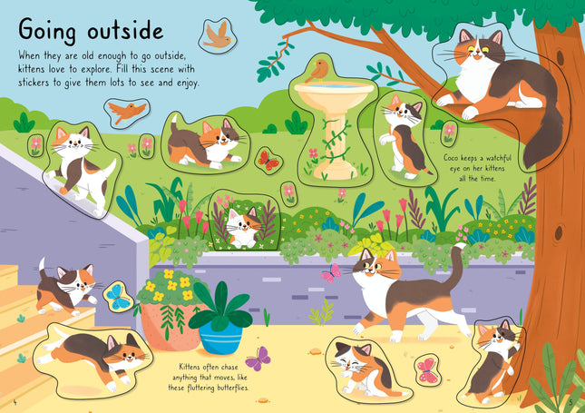 Prima pagina a cartii Little First Stickers Cats and Kittens