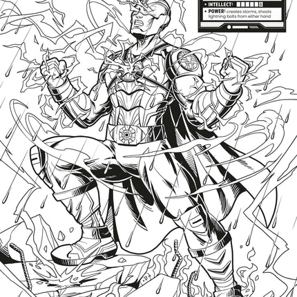 A treia pagina a cartii Colour Your Own Superheroes