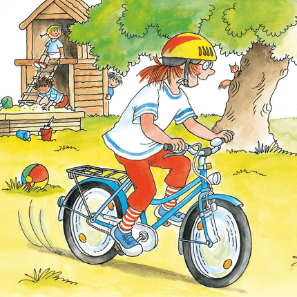 A doua pagina a cartii Conni învață să meargă pe bicicletă
