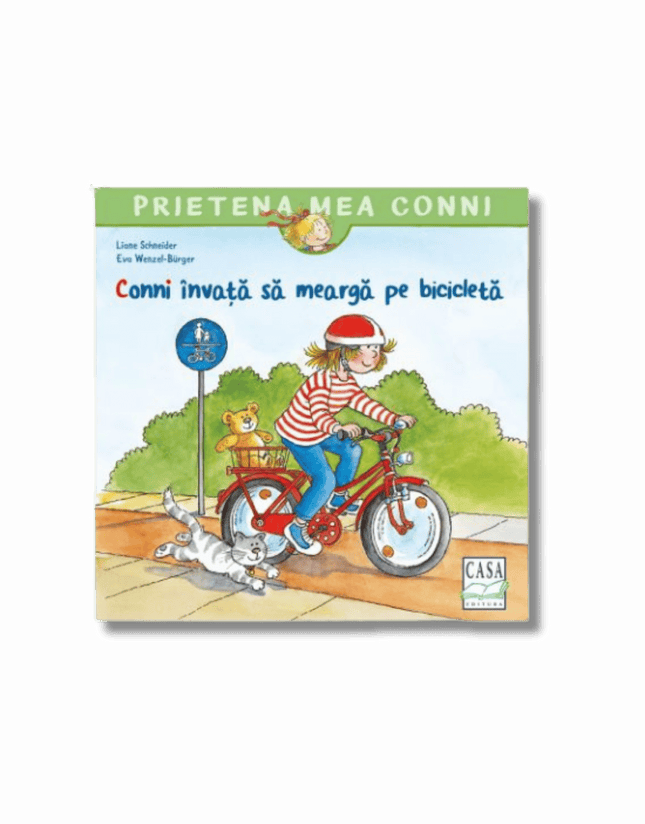 Coperta cartii Conni învață să meargă pe bicicletă