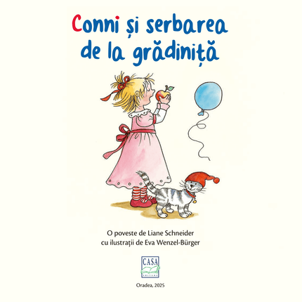 Prima pagina a cartii Conni și serbarea de la grădiniță