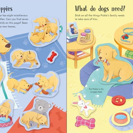 A doua pagina a cartii Dogs and Puppies