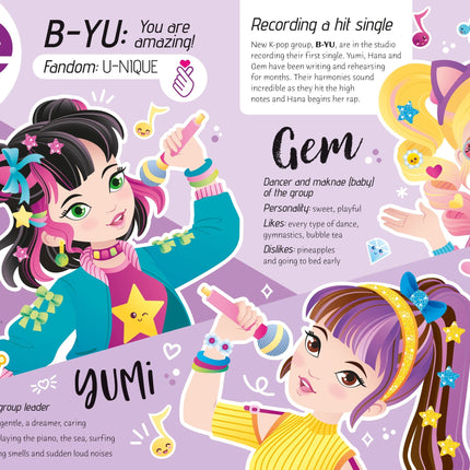 sectiune de interior a cartii sticker dolly dressing usborne - miniLama