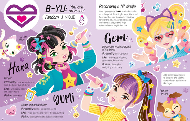 sectiune de interior a cartii sticker dolly dressing usborne - miniLama