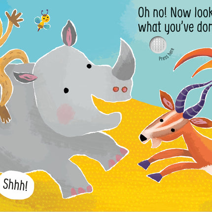 Prima pagina a cartii Don't Tickle the Rhino