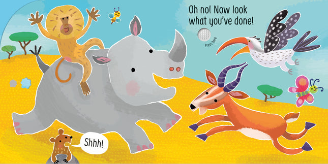 Prima pagina a cartii Don't Tickle the Rhino