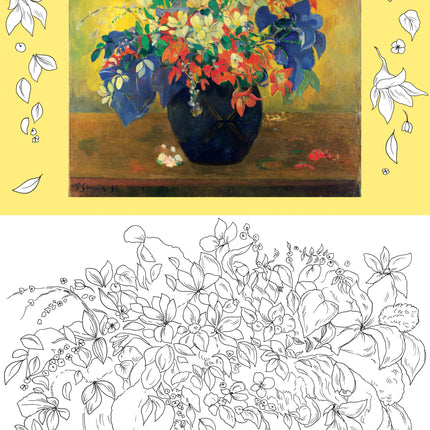 A doua pagina cartii Famous Art to Colour