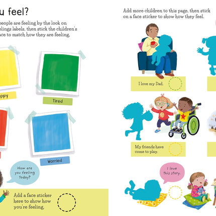 Prima pagina a cartii First Sticker Book Feelings