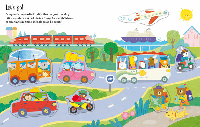 Prima pagina a cartii First Sticker Book Holiday