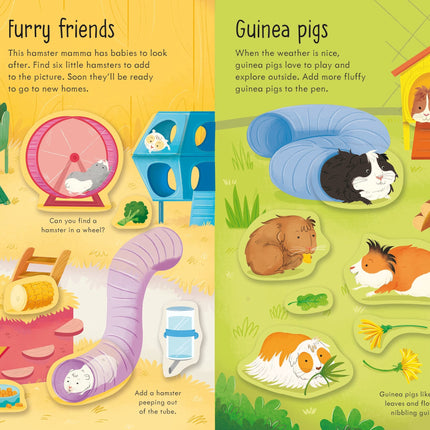 A doua pagina a cartii First Sticker Book Pets