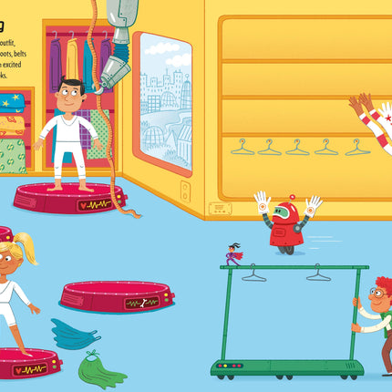 A cincea pagina a cartii First Sticker Book Superheroes