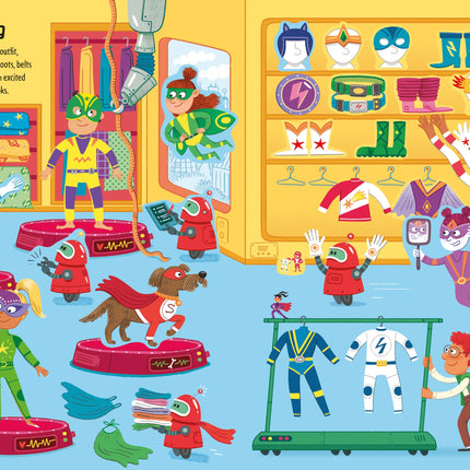 A sasea pagina a cartii First Sticker Book Superheroes