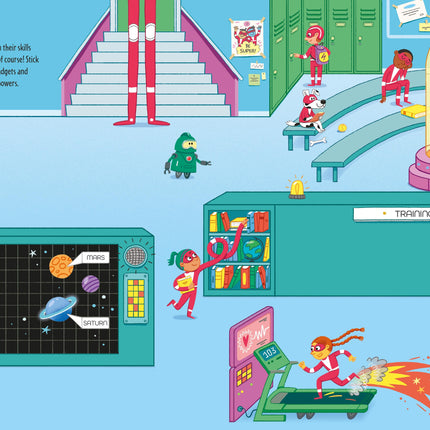 A treia pagina a cartii First Sticker Book Superheroes