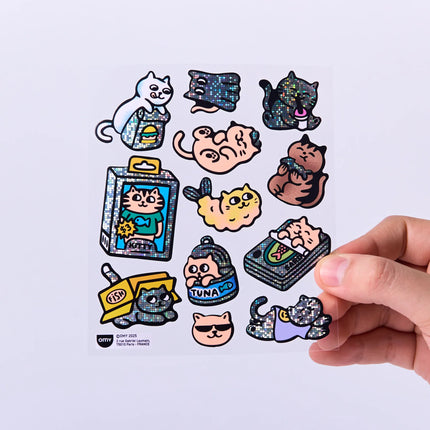 prezentare folie cu stickere OMY Fabulous Stickers BIG Kitty - miniLama
