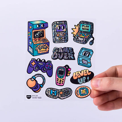 folie cu set de stickere OMY Fabulous stickers BIG Game Boy - miniLama