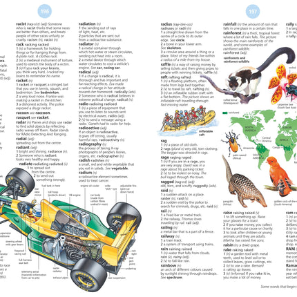 A doua pagina a cartii Illustrated English Dictionary