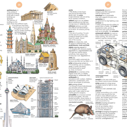Prima pagina a cartii Illustrated English Dictionary