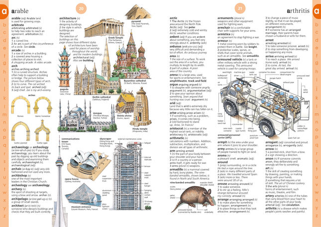 Prima pagina a cartii Illustrated English Dictionary
