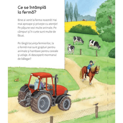 A doua pagina a cartii cu clapete La fermă (De ce?)