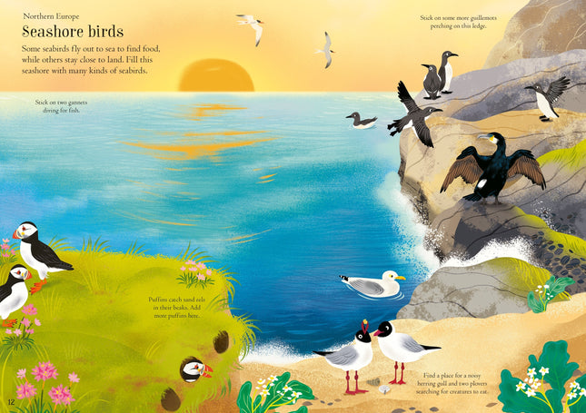 Prima pagina a cartii Little First Stickers Birds