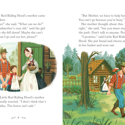 A doua pagina a cartii Little Red Riding Hood