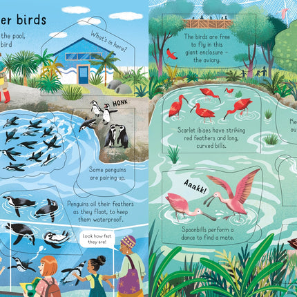 A doua pagina a cartii Look Inside a Zoo
