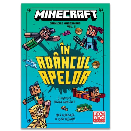 Coperta cartii Minecraft - Cronicile Woodsword Vol. 3: În adâncul apelor 