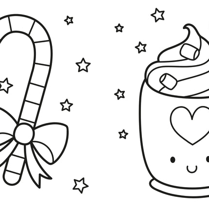 A cincea pagina a cartii My Big Happy Christmas Colouring Book