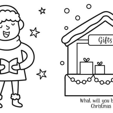 A doua pagina a cartii My Big Happy Christmas Colouring Book