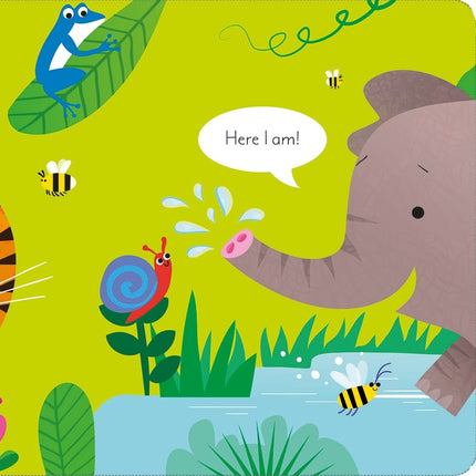 A doua pagina a cartii Play Hide and Seek with Tiger