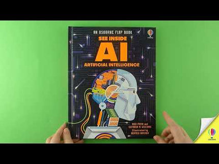 Cartea Usborne See Inside AI, rasfoita