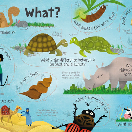 A patra pagina a cartii Questions and Answers about Animals