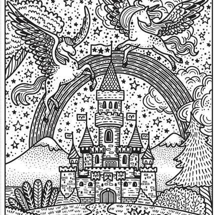 Prima pagina a cartii Magic Painting Rainbows