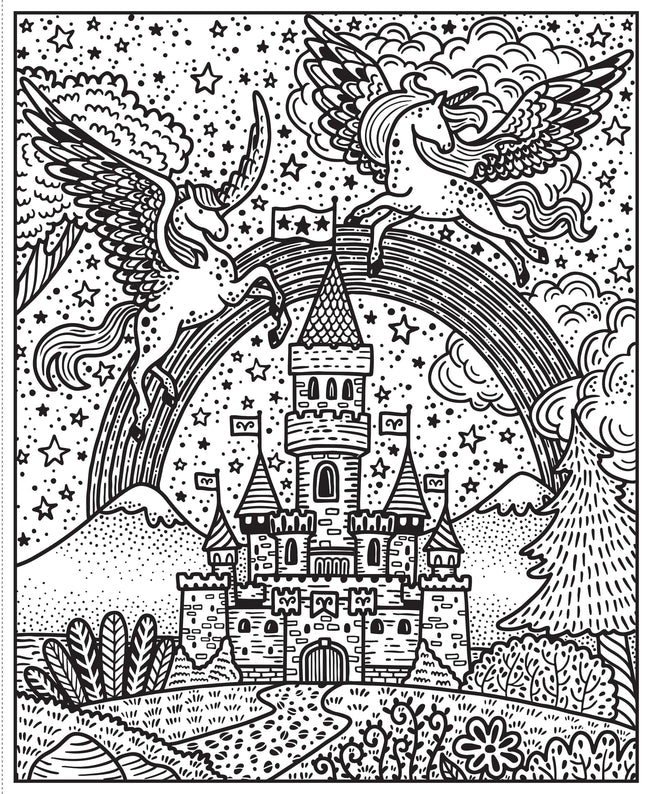 Prima pagina a cartii Magic Painting Rainbows