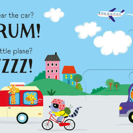 A sasea pagina a cartii Slider Sound Books: Vroom