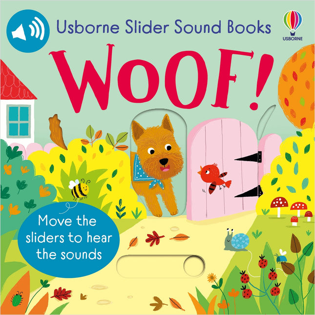 Prima pagina a cartii Slider Sound Books: Woof