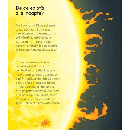 A treia pagina a cartii cu clapete Soarele, Luna si stelele (De ce?)